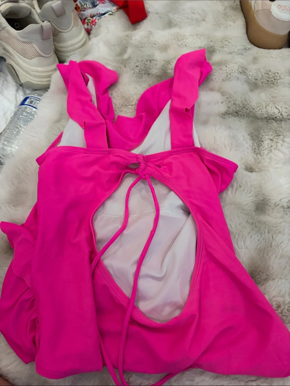 Target Hot Pink Ruffle One-Piece Swimsuit